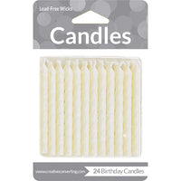 White Candles, 24 ct by Creative Converting