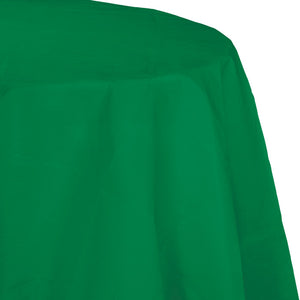 Emerald Green Round Polylined TIssue Tablecover, 82" by Creative Converting