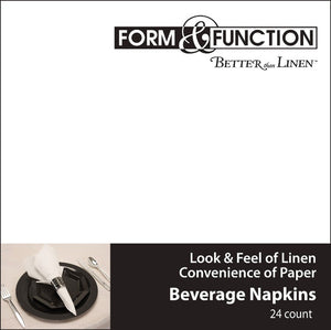 Form & Function - White Beverage Napkin Airlaid, 24 ct by Creative Converting