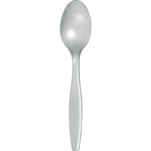 Shimmering Silver Plastic Spoons, 50 ct by Creative Converting