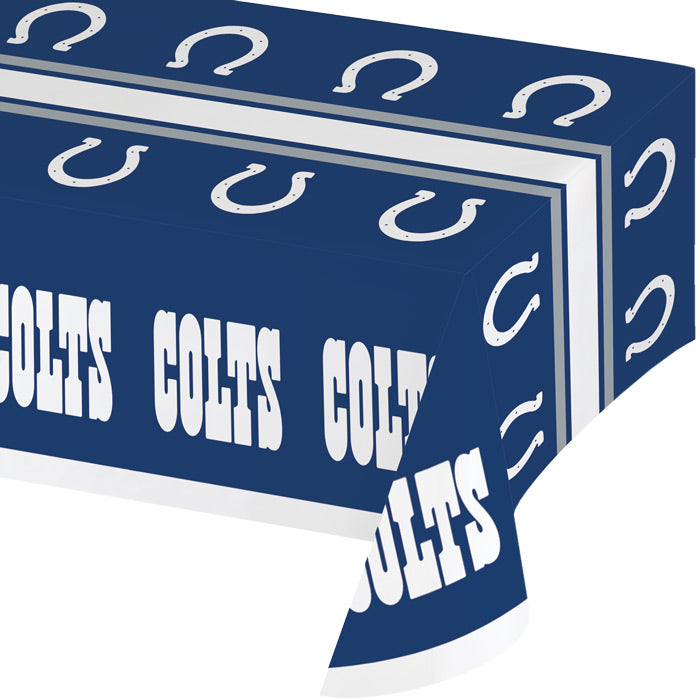 Indianapolis Colts Plastic Table Cover, 54" x 102" by Creative Converting