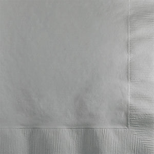 Shimmering Silver Beverage Napkin 2Ply, 50 ct by Creative Converting