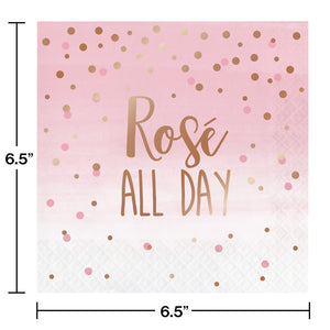 Rose' All Day Napkins, 16 ct Party Decoration