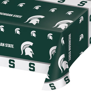 Michigan State University Plastic Table Cover, 54" X 108" by Creative Converting