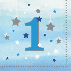 One Little Star Boy 1st Birthday Napkins, 16 ct by Creative Converting