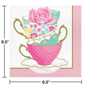 Floral Tea Party Napkins, 16 ct Party Decoration