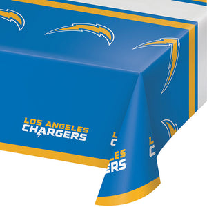 Los Angeles Chargers Plastic Tablecover, 54" x 102" 1ct by Creative Converting
