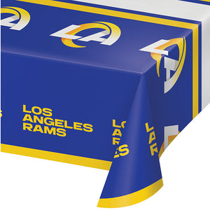 Los Angeles Rams Plastic Tablecover, 54" x 102" 1ct by Creative Converting